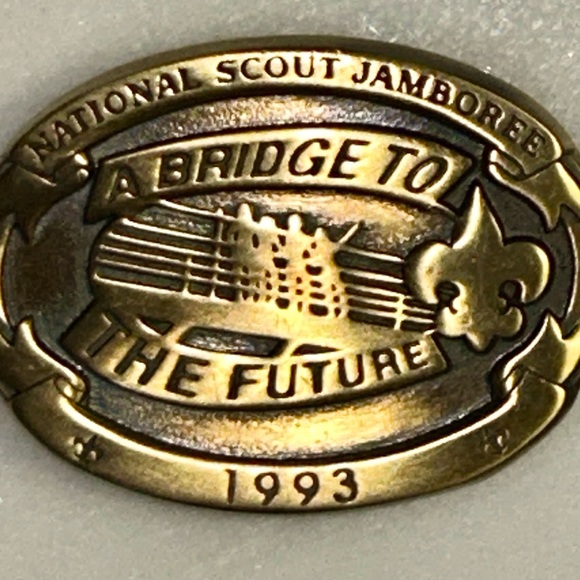 Scouting America Other - 1993 National Scout Jamboree “A Bridge to the Future” Boy Scout Belt Buckle